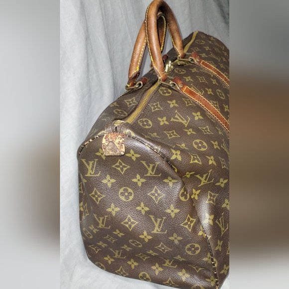 LOUIS VUITTON BROWN MONOGRAM LV BOSTON BAG SATCHEL LARGE BAG ~AUTHENTIC - Picture 10 of 16